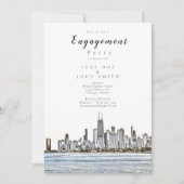 Einladung von Chicago Skyline (Vorderseite)