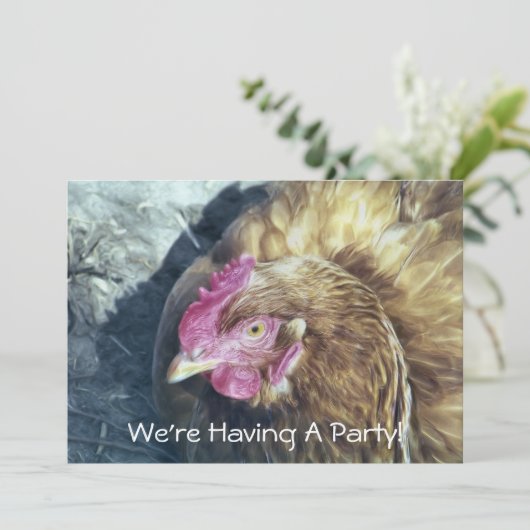 EINLADUNG VON CHICKEN (Stehend Vorderseite)