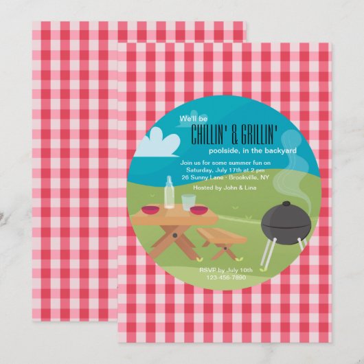 Einladung von Chilling und Grillin (Vorne/Hinten)