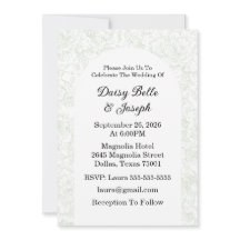 Einladung von Chinoiserie Sage Green Peony