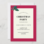 Einladung von Christmas Red Berry Wreath (Rückseite)
