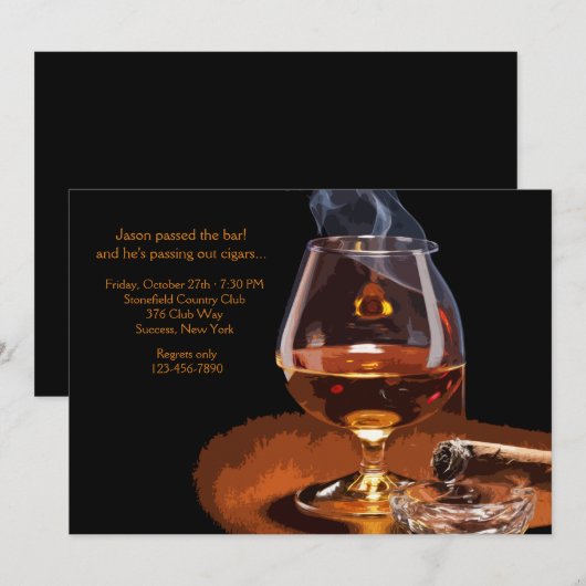 Einladung von Cigar und Brandy (Vorne/Hinten)