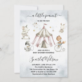 Einladung von Circus Animals Mobile Baby Shower