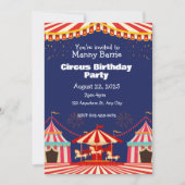 Einladung von Circus Birthday (Vorderseite)