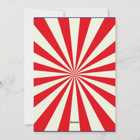 Einladung von Circus Birthday (Rückseite)