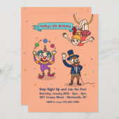 Einladung von Circus Characters (Vorne/Hinten)