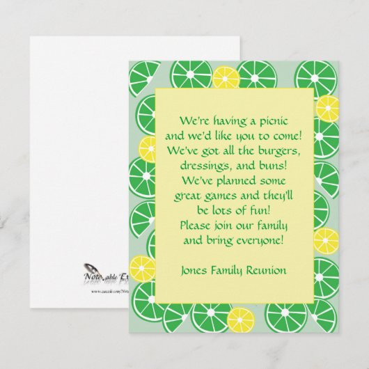 Einladung von Citrus Fun (Vorne/Hinten)