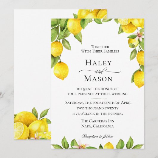 Einladung von Citrus Orchard (Vorne/Hinten)