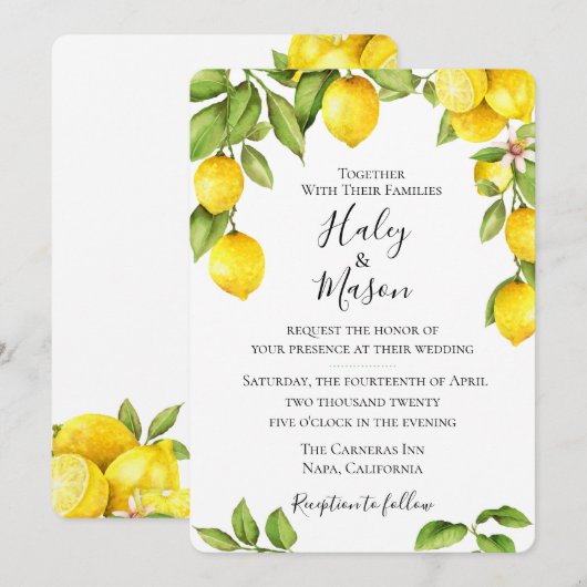 Einladung von Citrus Orchard (Vorne/Hinten)