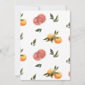 Einladung von Citrus und Greenery Bridal Brunch (Rückseite)