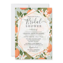 Einladung von Citrus und Mint Green Bridal Dusche