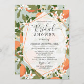 Einladung von Citrus und Mint Green Bridal Dusche (Vorne/Hinten)