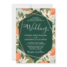 Einladung von Citrus und Mint Hochzeit