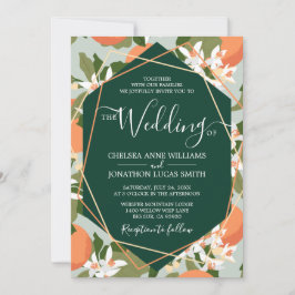 Einladung von Citrus und Mint Hochzeit