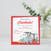 Einladung von Clambake (Stehend Vorderseite)