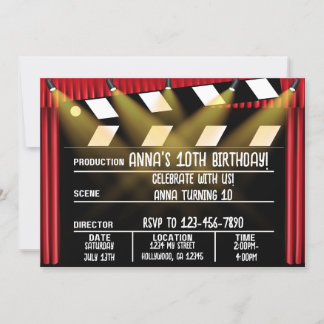 Einladung von Clapperboard zum Geburtstag