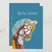 Einladung von Clara Carousel Horse (Vorne/Hinten)