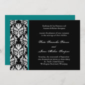 Einladung von Classy Damask (Vorne/Hinten)