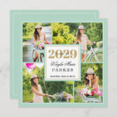 Einladung von Classy Foto Collage Abschluss (Vorne/Hinten)