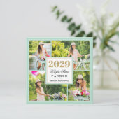 Einladung von Classy Foto Collage Abschluss (Stehend Vorderseite)