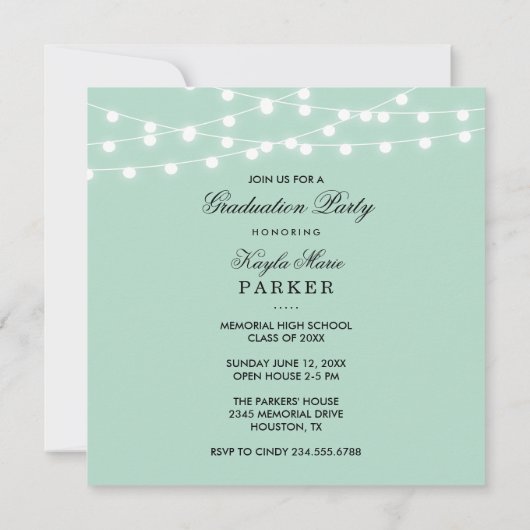 Einladung von Classy Foto Collage Abschluss (Rückseite)