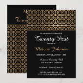 Einladung von Classy Gold zum Geburtstag (Vorne/Hinten)