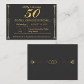 Einladung von Classy Gold zum Geburtstag (Vorne/Hinten)