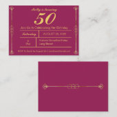 Einladung von Classy Gold zum Geburtstag (Vorne/Hinten)