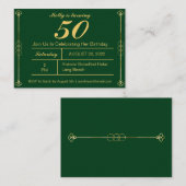 Einladung von Classy Gold zum Geburtstag (Vorne/Hinten)