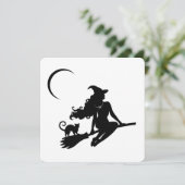 Einladung von Classy Hexe Halloween-Party (Stehend Vorderseite)