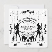 Einladung von Classy Hexe Halloween-Party (Rückseite)