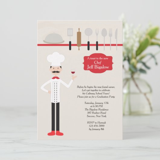 Einladung von Classy Koch Abschluss (Stehend Vorderseite)