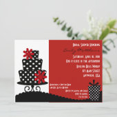 Einladung von Classy Red & Black (Stehend Vorderseite)