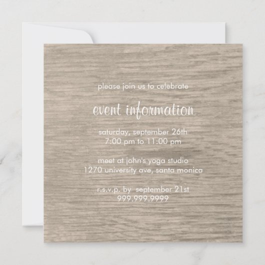 Einladung von Classy Yoga (Rückseite)