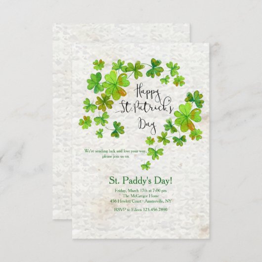 Einladung von Clover Cascade St. Patrick (Vorne/Hinten)