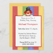 Einladung von Clown zum Geburtstag (Vorne/Hinten)