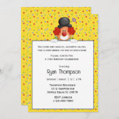 Einladung von Clown zum Geburtstag (Vorne/Hinten)