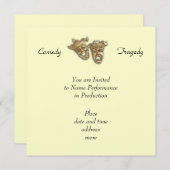 Einladung von Comedy und Tragedy (Vorne/Hinten)