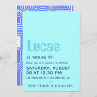 Einladung von Computer Geek Birthday Party