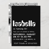 Einladung von Computer Geek Birthday Party (Vorne/Hinten)