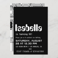 Einladung von Computer Geek Birthday Party