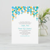 Einladung von Confetti (Stehend Vorderseite)