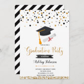 Einladung von Confetti Abschluss (Vorne/Hinten)