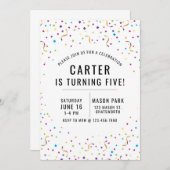 Einladung von Confetti, Einladung zum Geburtstag, (Vorne/Hinten)