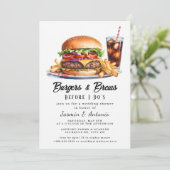 Einladung von coolen Juwelen und Burgern (Stehend Vorderseite)