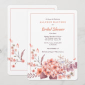 Einladung von Coral Hydrangea (Vorne/Hinten)