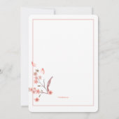 Einladung von Coral Hydrangea (Rückseite)