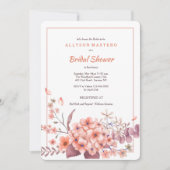 Einladung von Coral Hydrangea (Vorderseite)