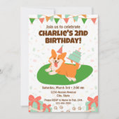 Einladung von Corgi Birthday (Vorderseite)