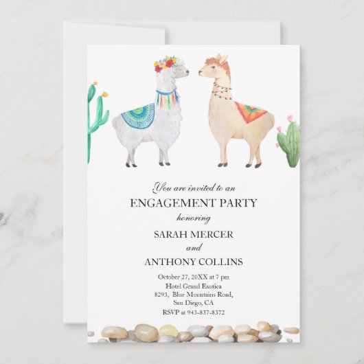 Einladung von Couple Llama (Vorderseite)